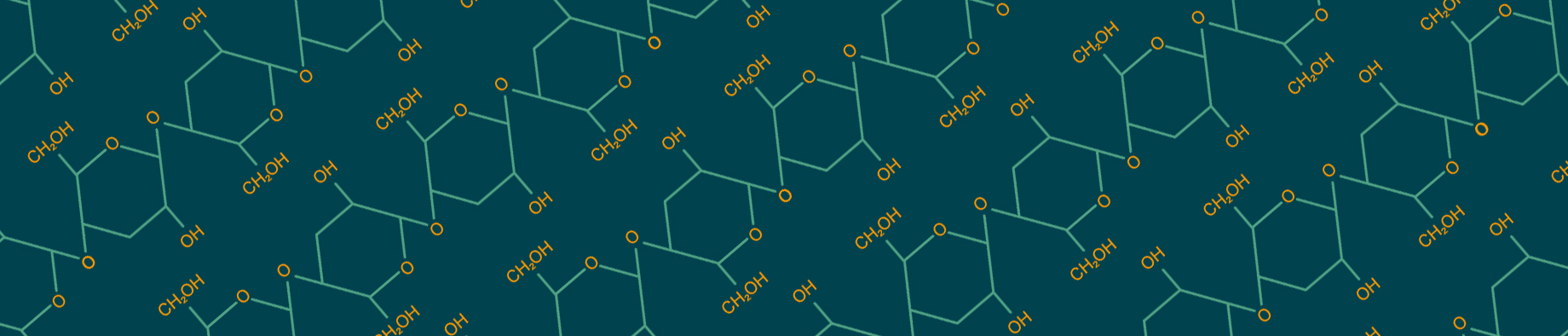 A molecule pattern that illustrates cellulose